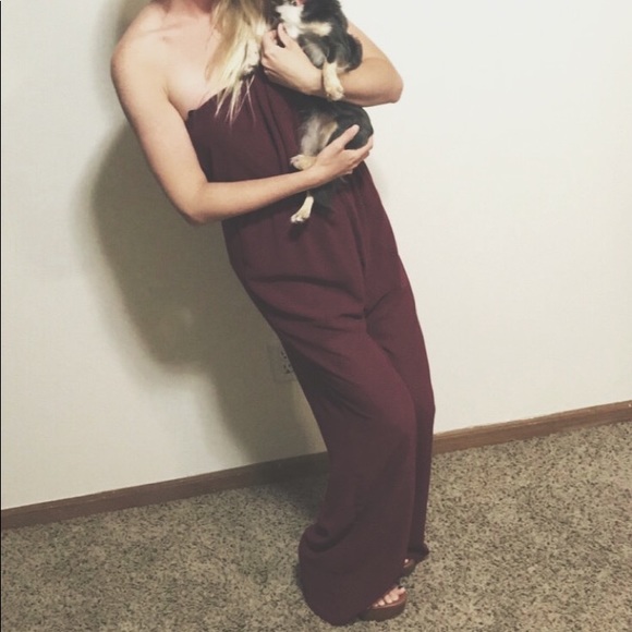 Maroon Jumpsuit - Picture 2 of 3